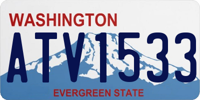 WA license plate ATV1533