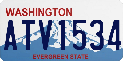 WA license plate ATV1534