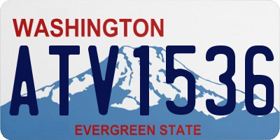 WA license plate ATV1536