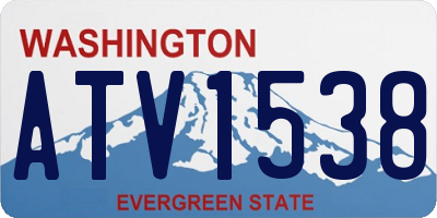 WA license plate ATV1538