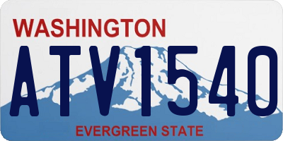 WA license plate ATV1540