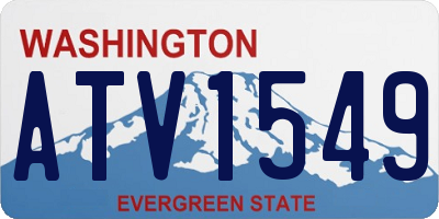 WA license plate ATV1549