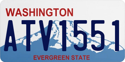 WA license plate ATV1551