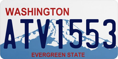 WA license plate ATV1553
