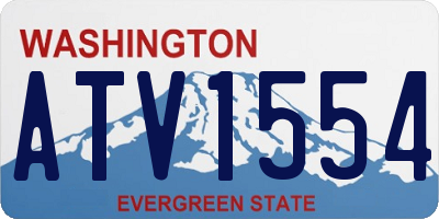 WA license plate ATV1554