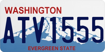 WA license plate ATV1555
