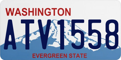 WA license plate ATV1558