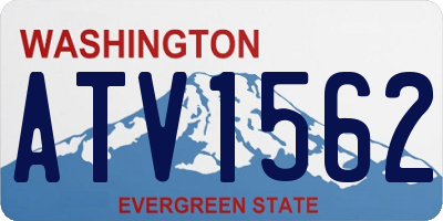 WA license plate ATV1562
