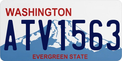 WA license plate ATV1563