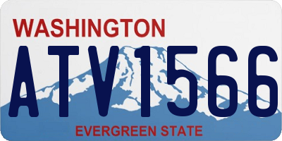WA license plate ATV1566