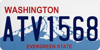 WA license plate ATV1568
