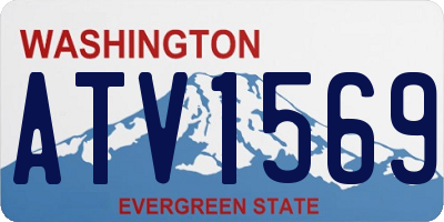 WA license plate ATV1569