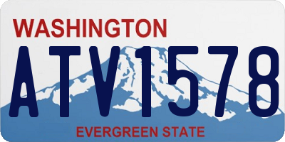 WA license plate ATV1578