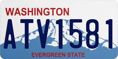 WA license plate ATV1581