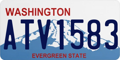 WA license plate ATV1583