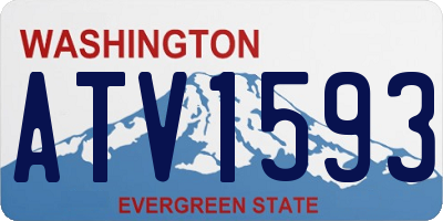WA license plate ATV1593