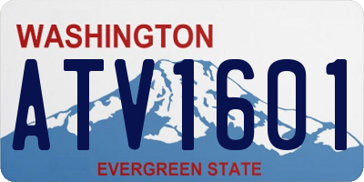 WA license plate ATV1601
