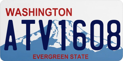 WA license plate ATV1608