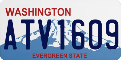 WA license plate ATV1609