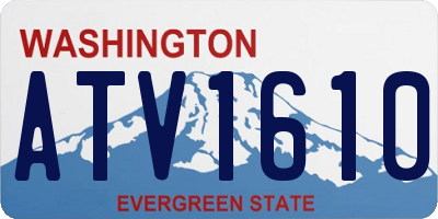 WA license plate ATV1610
