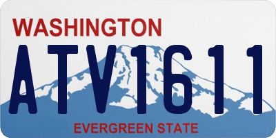 WA license plate ATV1611