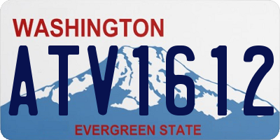 WA license plate ATV1612
