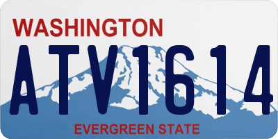 WA license plate ATV1614