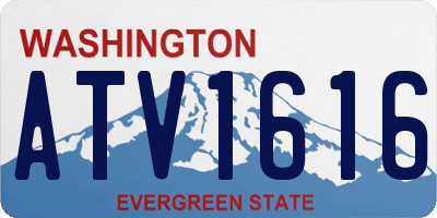 WA license plate ATV1616