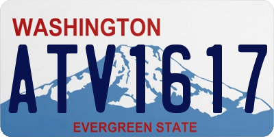 WA license plate ATV1617