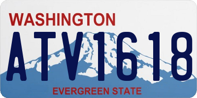 WA license plate ATV1618