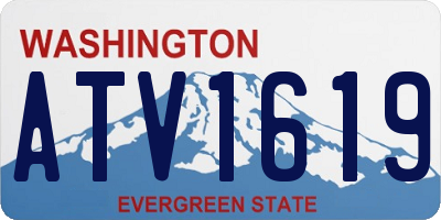 WA license plate ATV1619