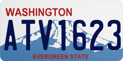 WA license plate ATV1623
