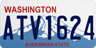 WA license plate ATV1624