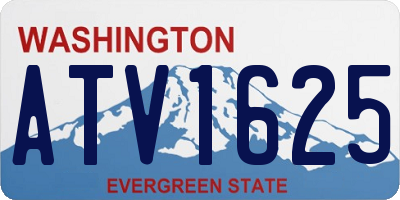 WA license plate ATV1625