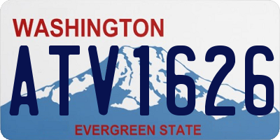 WA license plate ATV1626