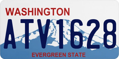 WA license plate ATV1628
