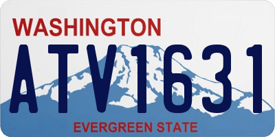 WA license plate ATV1631