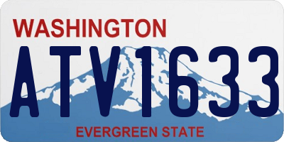 WA license plate ATV1633