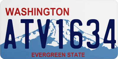 WA license plate ATV1634