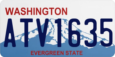 WA license plate ATV1635