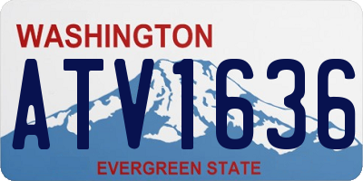 WA license plate ATV1636