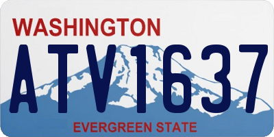 WA license plate ATV1637