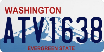 WA license plate ATV1638