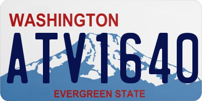 WA license plate ATV1640