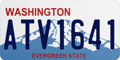 WA license plate ATV1641