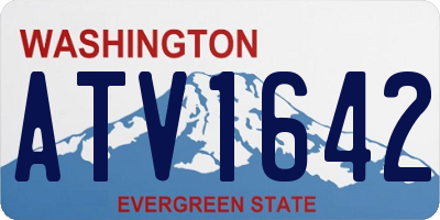 WA license plate ATV1642