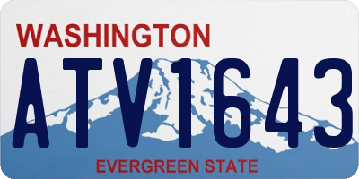 WA license plate ATV1643
