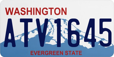 WA license plate ATV1645