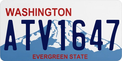 WA license plate ATV1647