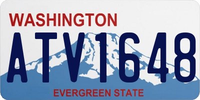WA license plate ATV1648